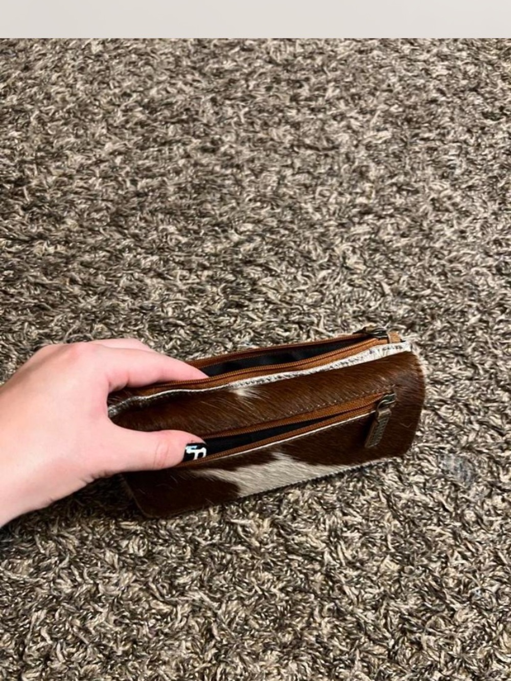 Real Cowhide Zip Wallet View 5